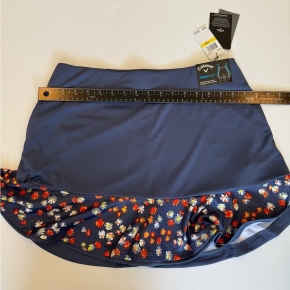 Callaway Skort Medium Floral TrueSculpt Skirt Opti Dri Blue NWT - Picture 5 of 11